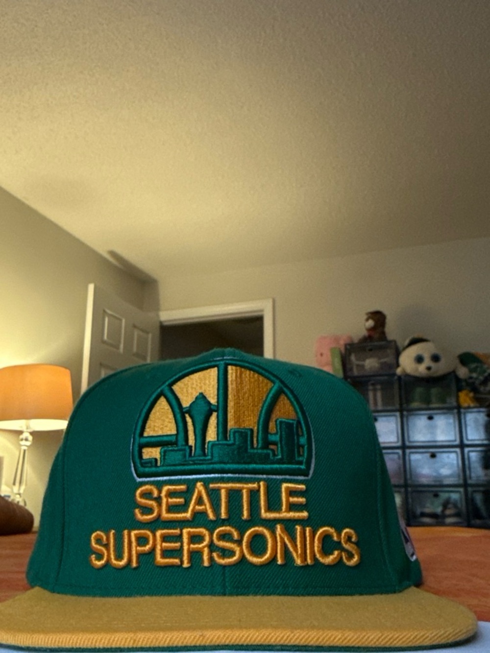 Mitchell & Ness Teal and Gold Seattle Supersonics Snapback